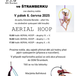 Aerial Hoop - vystoupení pro rodiče