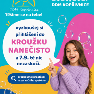 VYZKOUŠEJTE SI PŘIHLÁŠENÍ v kroužku NANEČISTO